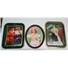 Image 1 : 3 Vintage Coca-Cola tin trays