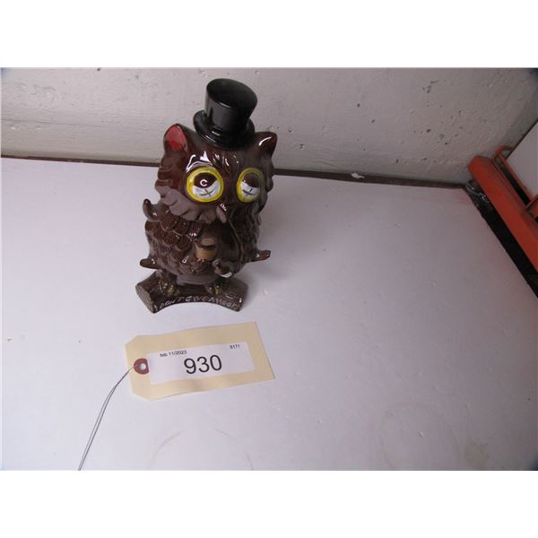 don’t give a hoot owl shaped ceramic bottle