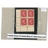 Image 1 : Canadian, George VI stamp block, 4C - Mint, never used