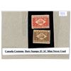 Image 1 : Canadian customs duty stamps, 2C, 5C - Mint, never used