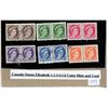 Image 1 : Canadian, Queen Elizabeth 1, 2, 3, 4, 5, 6 cents - Mint and Used
