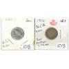Image 1 : Set of 2, 1906 & 1967 Canadian silver dimes