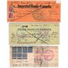 Image 1 : 1940 Imperial Bank of Canada cheque & 1924 Union Bank of Canada cheque