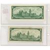 Image 2 : Set of 2, 1867-1967 Canadian 1 dollar bills - Beattie/Rasminsky, no serial #