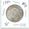 Image 1 : 1942 Canadian 50 cent coin - AU50