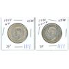 Image 1 : Set of 2, 1944 Canadian 50 cent coins - VF20