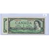 Image 1 : Set of 2, 1954 Canadian 1 dollar bills, Beattie & Rasminsky - prefixes D/Y
