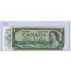 Image 2 : 1973 1 dollar CDN bill, Crow and Bauey - prefix AMD & 1954 CDN 1 dollar bill, Beattie and Rasminsky 