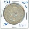 Image 1 : 1963 Canadian silver dollar - AU50