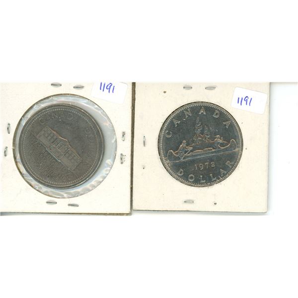 1972 and 1973 Canadian Nickel Dollars