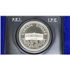 Image 2 : 1873-1973 PEI Centennial Canadian silver dollar coin - in clam shell case