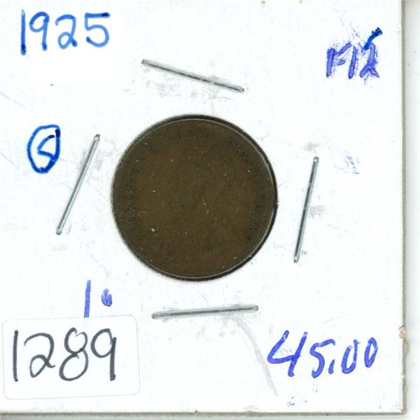 1925 Canada 1¢ one cent