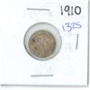 Image 1 : 1910 Canadian Small 5 Cent Coin - 92.5% Silver, 7.5% Copper