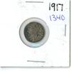 Image 1 : 1917 Canadian Small 5 Cent Coin - 92.5% Silver, 7.5% Copper