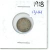 Image 1 : 1918 Canadian Small 5 Cent Coin - 92.5% Silver, 7.5% Copper