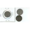 Image 1 : One 1927 and Two 1930 Canadian 5 Cent Coins