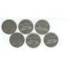 Image 1 : Two 1936, One 1938 and Three 1939 Canadian 5 Cent Coins
