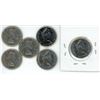 Image 2 : Three 1962 and Three Commemorative 1867-1967 Canadian 5 Cent Coins