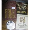Image 1 : Gold Rush Alaskan Mining Prospecting Coin - 1 Troy Ounce .999 Silver Round with Gold Nugget