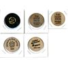 Image 1 : 5 Alaska Tokens - Wooden Nickels, Poker Chip