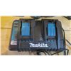 Image 2 : Makita Lot - Dual Battery Charger, 1/2" Impact Wrench, Angle Grinder, Flashlight and 2 Batteries