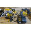 Image 1 : Dewalt Lot - 6 1/2" Circular Saw, Jigsaw, Battery Charger and 3/8" Impact Wrench