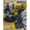 Image 2 : Dewalt Lot - 6 1/2" Circular Saw, Jigsaw, Battery Charger and 3/8" Impact Wrench