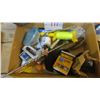 Image 2 : Assorted Tools - Grease Gun, Saw Blade, Magnet Tray, Speaker, Drill bit, Etc.