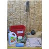 Image 2 : Mop Bucket with Plunger, TP, Fantastic Cleaner, Steel Wool, Golf Clubs