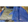 Image 2 : Lot of Assorted size Tarps (unchecked) + Freezer bag