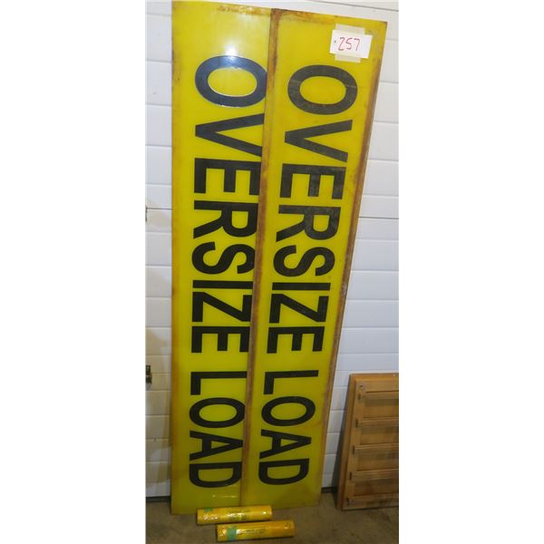 2 oversized load signs 14"x72" And 2 oversized/wide load vinyl banners 12"x96"