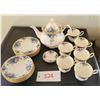 Image 1 : Moonlight Rose 1987 Royal Albert Bone China England Tea Pot and Cup/Saucer Set