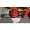 Image 1 : Lot of PYREX storage containers + plastic/Rubbermaid containers