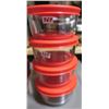 Image 2 : Lot of PYREX storage containers + plastic/Rubbermaid containers