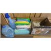 Image 1 : Lot of cleaning supplies (Febreze liquid refill, face masks, Keurig Descaling solution, brush, etc.)