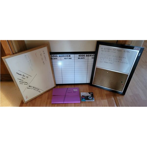 3 Dry-Erase boards + Log book binder