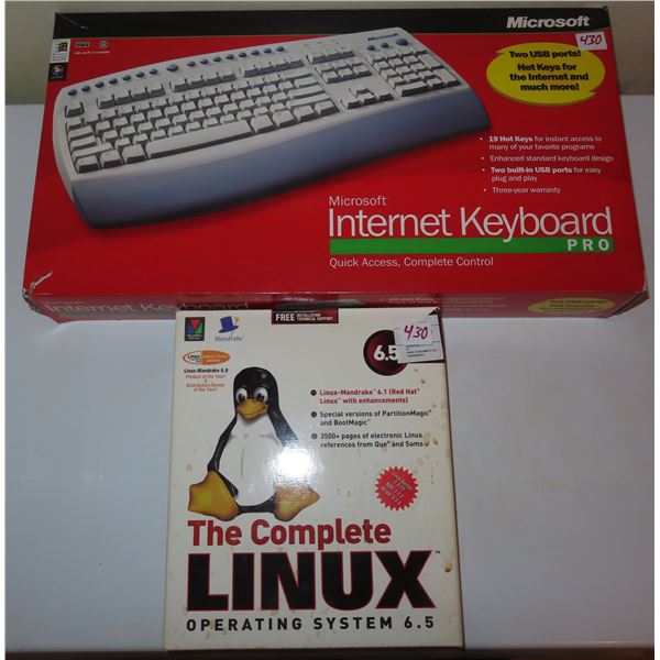 Microsoft Internet keyboard pro (PO 600013109) -looks brand new, The complete Linux operating system