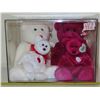 Image 1 : Set of 4 Ty bears inside plastic shadowbox