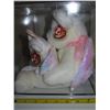 Image 3 : Set of 2 "angel bears" inside plastic shadowbox