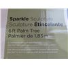 Image 2 : Sparkle Sculpture 6ft palm tree. Model #0337581 (sealed box)