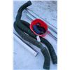 Image 1 : Lot of Metal Tubes and Hoses with a Red Bucket