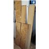 Image 1 : Assorted wood planks - sizes: 4ft to 80inches long, 8" to 12" wide