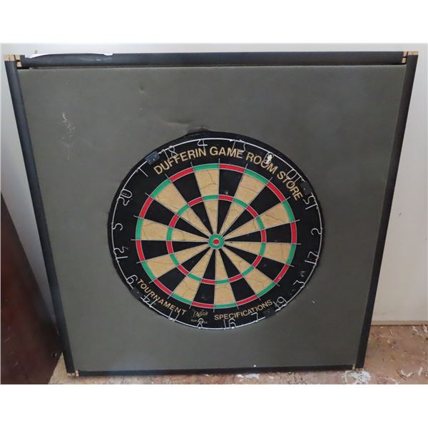 dart board and frame = 29" x 29"