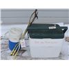 Image 1 : 2 Coleman coolers + fireplace tongs