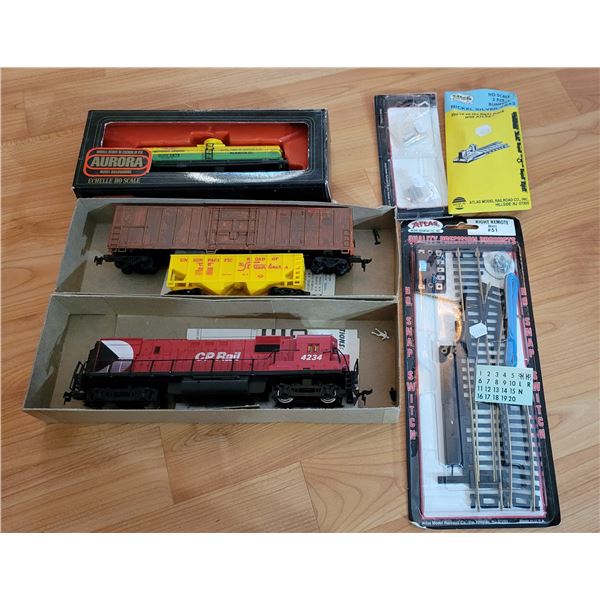 Miniature Trains and Supplies; Aurora DUPX2675, unmarked, Union Pacific 32100, CP 4234