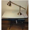 Image 1 : Colapsable table (30"L x 19.5"W x 26"H) + LED table lamp