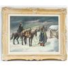 Image 2 : Russian Cossacks Oil on Board Stamped on Verso