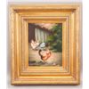 Image 1 : Antique Canadian Oil on Canvas of Farm Gilt Framed
