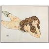 Image 1 : Austrian Watercolor on Paper Signed Egon Schiele