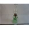 Image 1 : Green Glass Oil Lamp